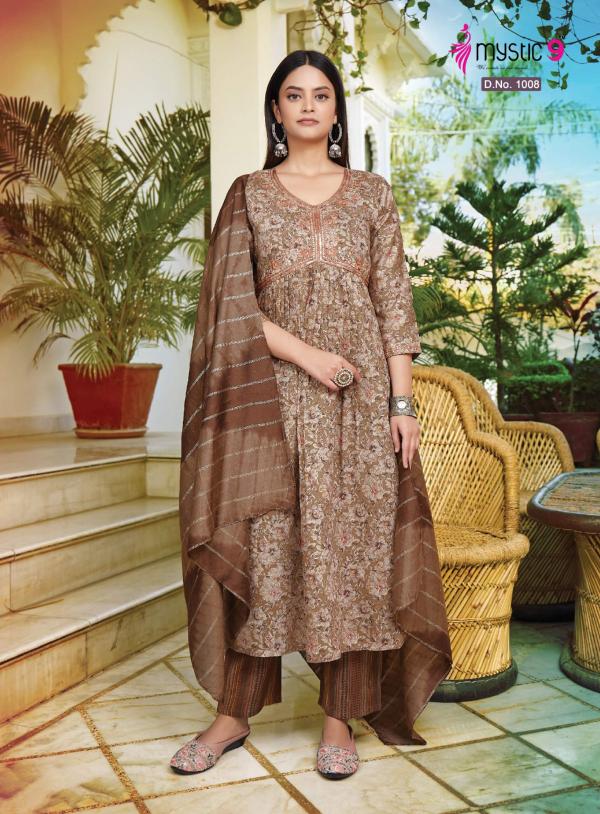 Mystic 9 Monalisha Vol 2 Roman Silk Kurti Bottom With Dupatta